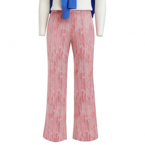J Mclaughlin Pants - J. McLaughlin Newport Pull-On Pants M Catalina Cloth Pink White Straight Leg